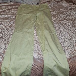 New York & Company Light Green Flare Pants